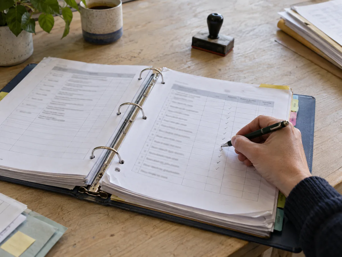 Registres d'approbation dans un classeur ouvert