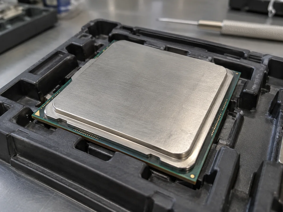 Module processeur sur un plateau antistatique
