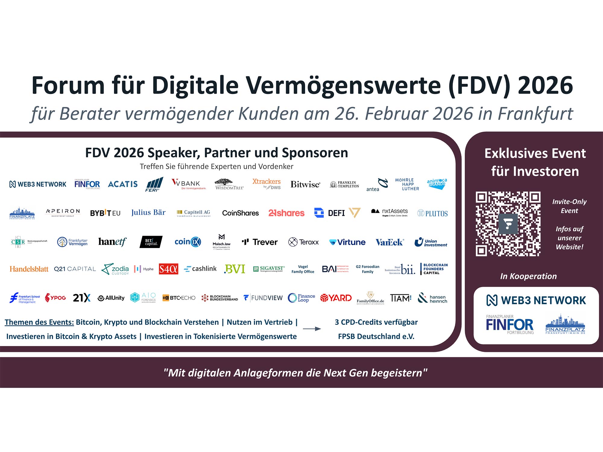 Forum für digitale Vermögenswerte (FDV 2026) and Finance Loop partner up