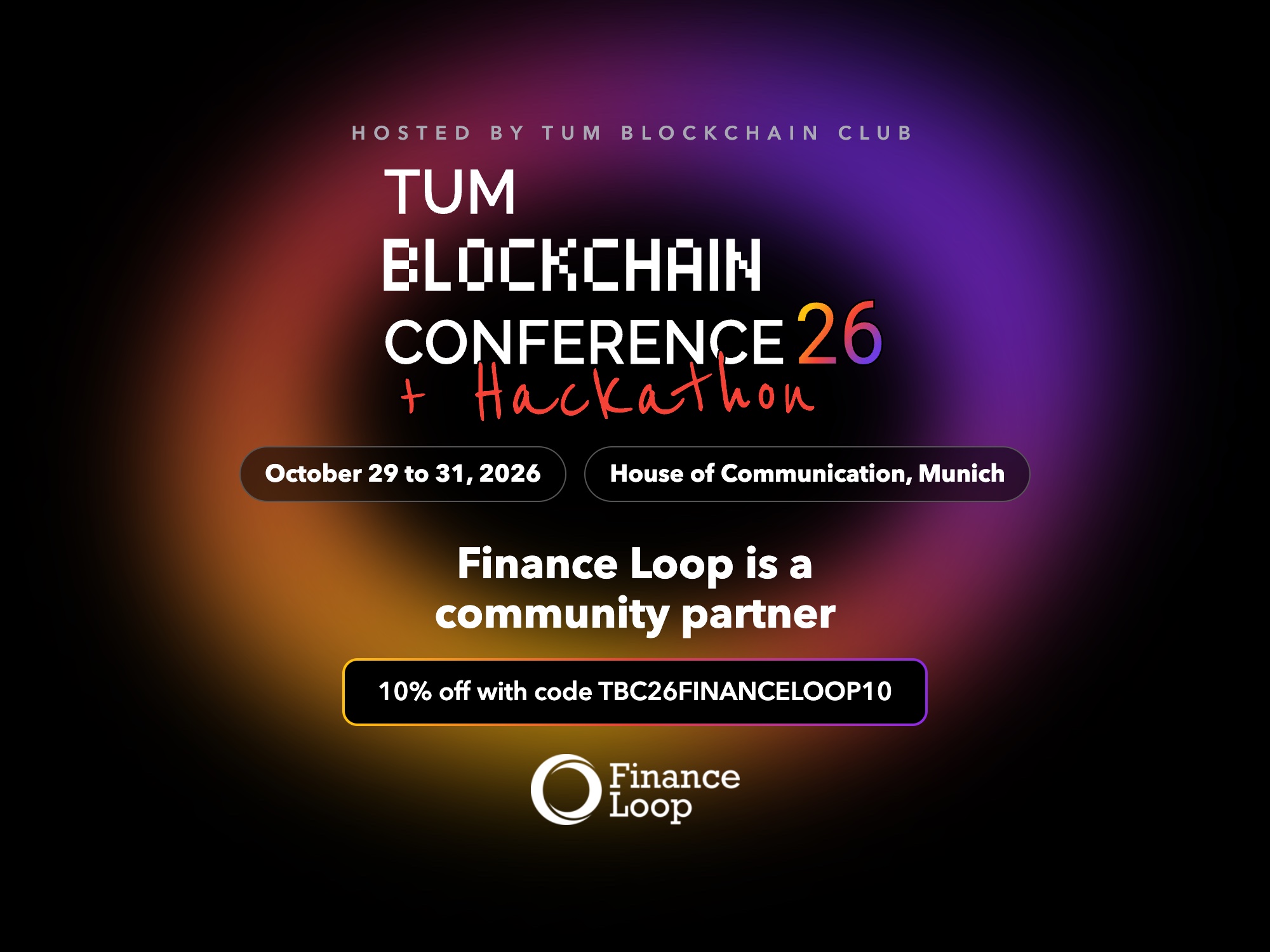 TUM Blockchain Conference 26 and Finance Loop partner up
